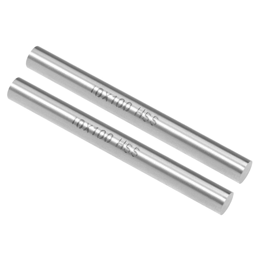 2pcs Round Steel Metal Rods, 10mm x 100mm High Speed Steel (HSS) Lathe Bar Stock Tool, for Shaft Gear Drill Lathes Boring Machine Turning Miniature DIY Craft, 2pcs