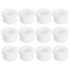 12Pcs Rubber Grommets 15mm Drill Hole, 11mm ID Hole Top Hat Grommet White Silicone Rubber Hole Plug Gasket for Wiring, Automotive
