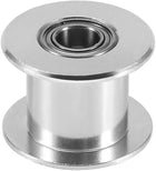 Aluminum 5mm Bore Toothless 2mm Pitch Timing Belt Pulley with Ball Bearing