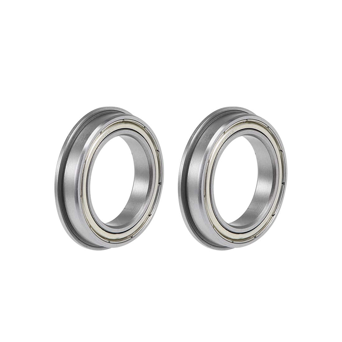 F6805ZZ Flange Ball Bearing 25x37x7mm Shielded Chrome Bearings 2pcs