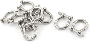 10PCS Stainless Steel Wire Rope Linking Bow Shackles 5mm Thread