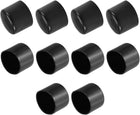 10pcs Rubber End Caps 40mm ID Vinyl Vinyl Round End Cap Cover Screw Thread Protectors Black