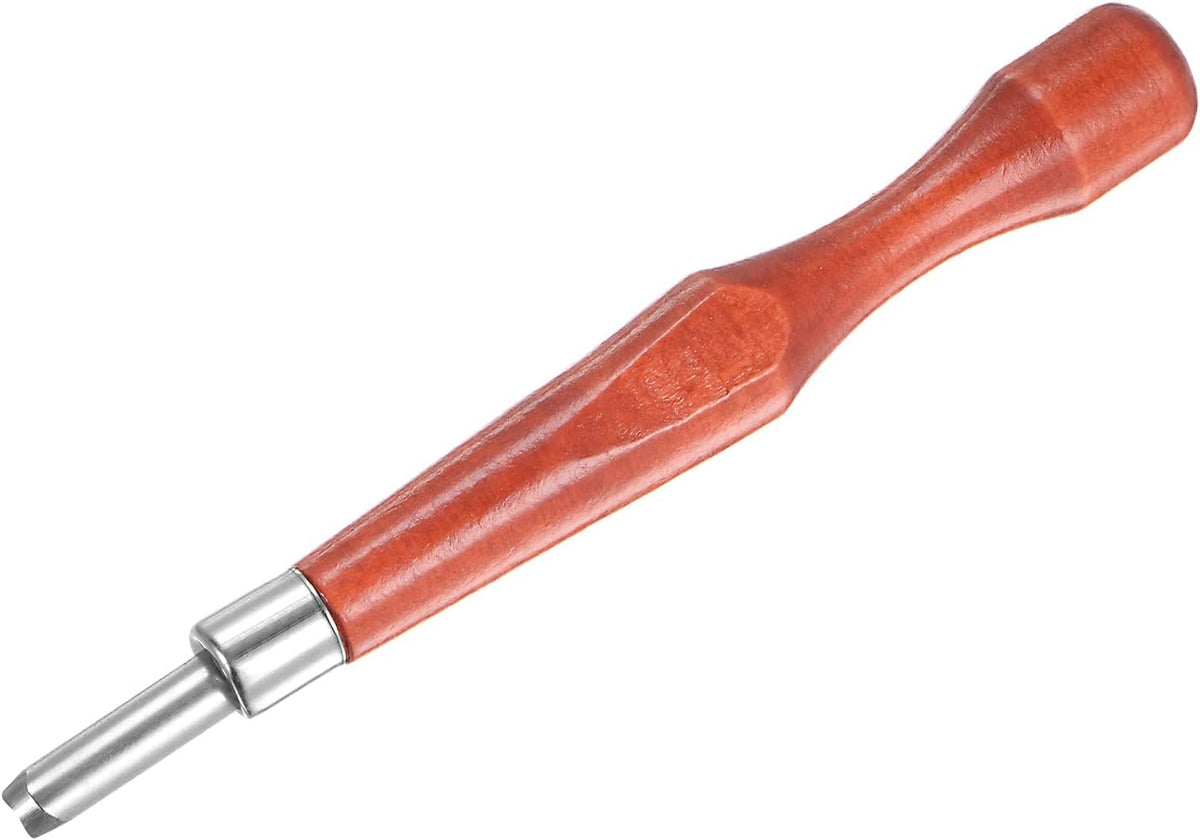 Wood Carving Knife Tool Chisel, 6mm High Speed Steel Medium Half-Round Sculpting Graver for DIY Craft Sculpture Carpenter Beginners Experts, Red Wood Handle