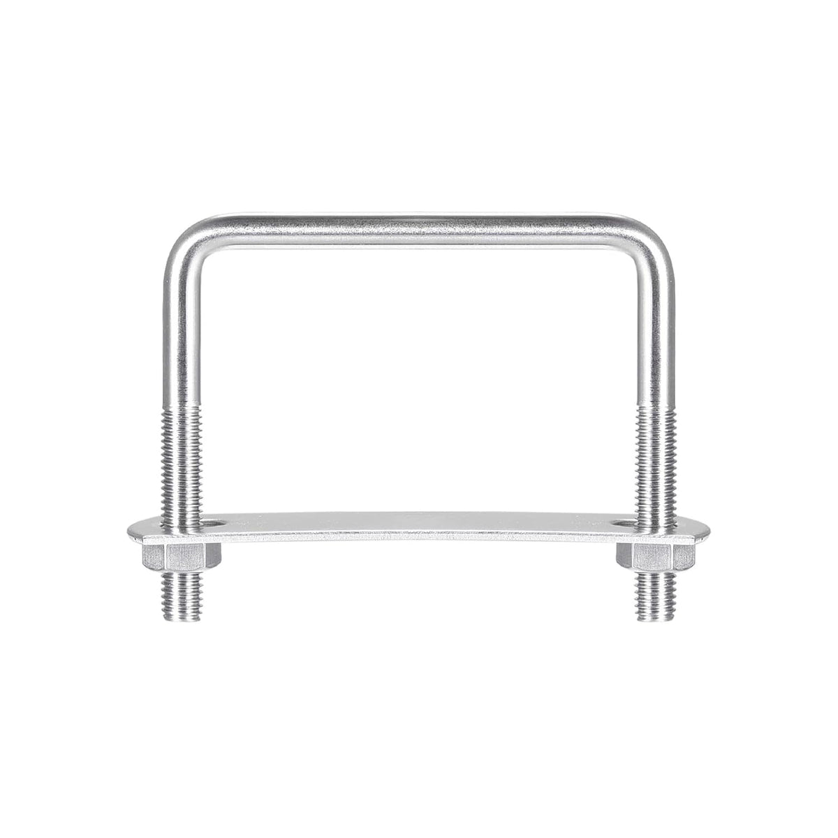 Square U-Bolts, 3 Sets 82mm(3.23") Inner Width 70mm Length M8 304 Stainless Steel U Clamp Bolt with Nuts and Plates, for Boat Trailer