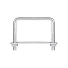 Square U-Bolts, 3 Sets 82mm(3.23") Inner Width 70mm Length M8 304 Stainless Steel U Clamp Bolt with Nuts and Plates, for Boat Trailer