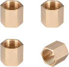 Brass Hex Rod Pipe Fitting G1/2 Female Thread Straight Coupling 4pcs