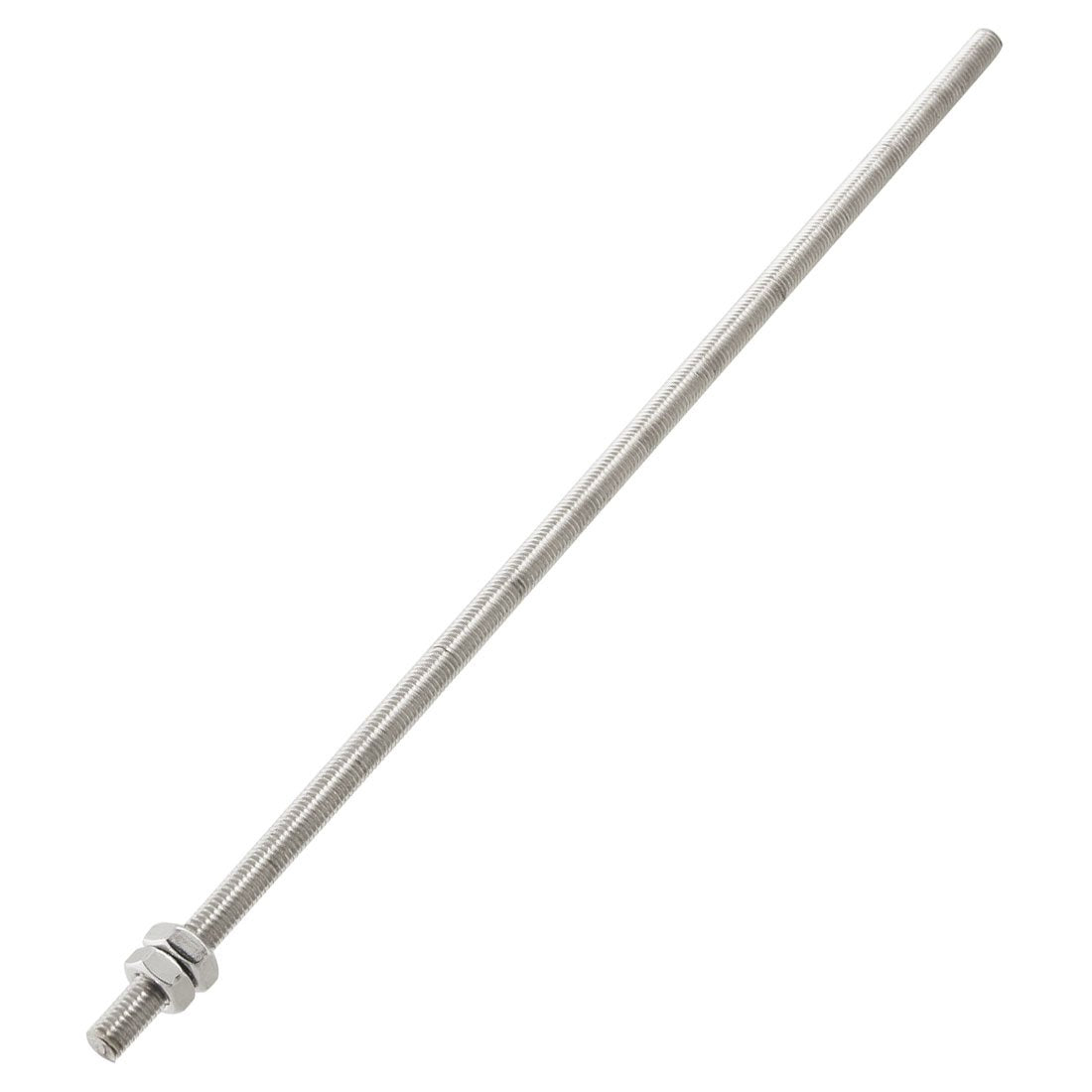 320mm x M8 Stainless Steel Thread Bar Stock Rod Silver Tone