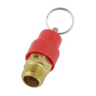 Safety Valve Air Compressor Pressure Relief Valve, 1/4" PT Male, Red Hat, 43mm Length