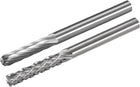 Tungsten Carbide Rotary Files 1/8" Shank, Single and Double Cut Cylindrical Radius End Rotary Burrs Tool 3mm Dia, for Die Grinder Wood Soft Metal Polishing Model Engineering, 4pcs