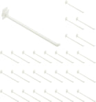30Pcs Slat Wall Panel Hooks, 7 Inch Plastic Slat Wall Accessories Gridwall Hooks Shelves Hanging Accessories for Garage Tool Storage Gridwall Kitchen Craft Retail, White