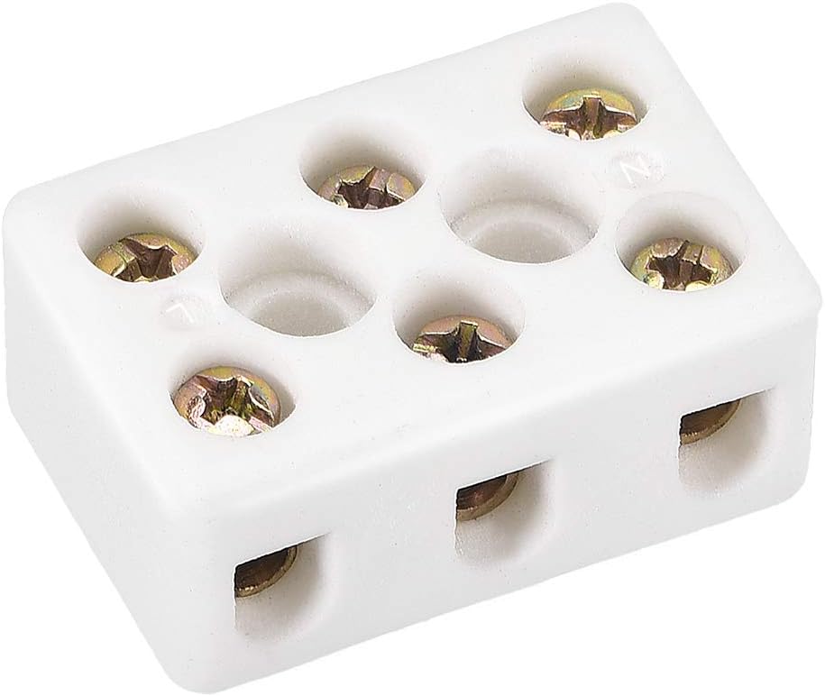 3 Way Ceramics Terminal Blocks High Temp Porcelain Ceramic Connectors
