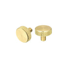Knurled Thumb Screws, M4x6mm Flat Brass Bolts Grip Knobs Fasteners for PC, Electronic, Mechanical 2Pcs