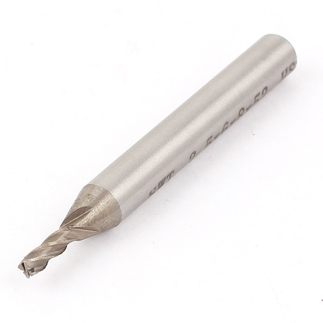 Hardware Milling Cutter 2.5mmx8mmx52mm 4 Flutes HSS End Mill Cutting Tool