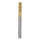 Carbide Square End Mill, 1/8" Diameter TiSiN Coated 4 Flutes Milling Bit Cutter, for Hardened Steel Stainless Steel Cast Iron, 1/8" Shank 3/8" Cut Length 1-1/2" Long HRC55