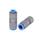 Straight Push to Connector Reducer Fitting 10mm to 6mm Quick Release Pneumatic Connector Plastic Union Pipe Tube Fitting Grey 2Pcs