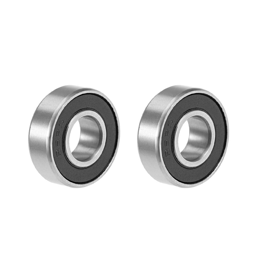 R6-2RS Deep Groove Ball Bearing 3/8"x7/8"x9/32" Double Sealed Chrome Steel Bearings 2-Pack