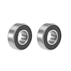 R6-2RS Deep Groove Ball Bearing 3/8"x7/8"x9/32" Double Sealed Chrome Steel Bearings 2-Pack
