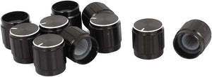 Aluminum Alloy Rotary Potentiometer Knobs Cap 13x16mm 10pcs Black