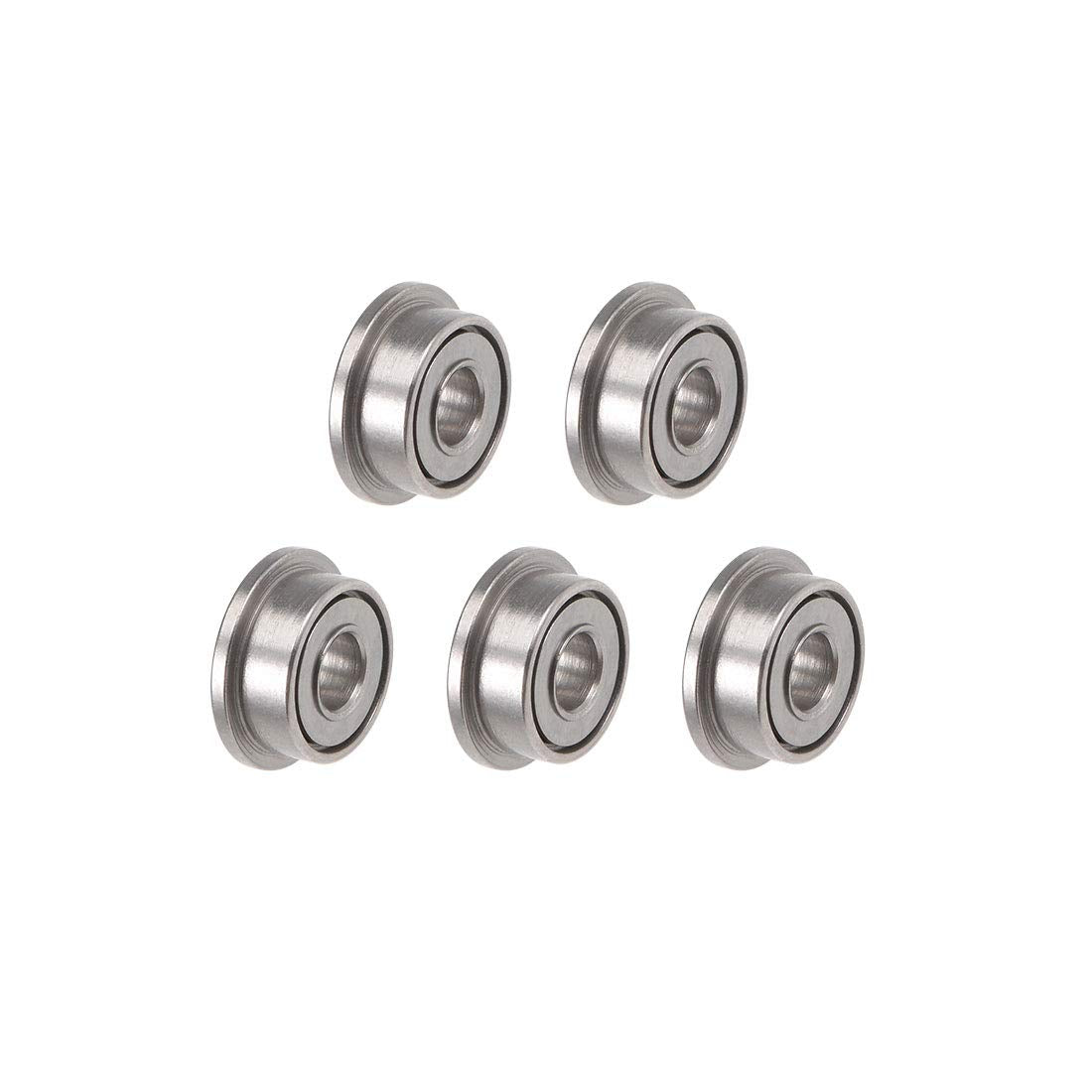 F682ZZ Flanged Ball Bearing 2x5x2.3mm Shielded Chrome Steel Flange Rip Bearings 5pcs