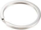 LinkMejor Split Key Ring 35mm Open Flat Jump Connector for Lanyard Zipper Handbag, Nickel Plated Iron, Pack of 20