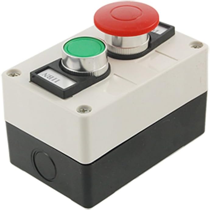 Red Mushroom Head Momentary Switch Push Button Station