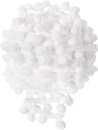 10 Yards Pom Pom Ball Fringe Trim, Ribbon Sewing Accessories DIY Crafts for Home Curtain Clothes Pillow Decoration (15mm, White)