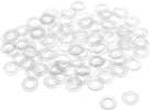 Nylon Flat Washers M5 10mm OD 5mm ID 1mm Thickness Sealing Gasket for Faucet Pipe Water Hose, Clear, Pack of 100