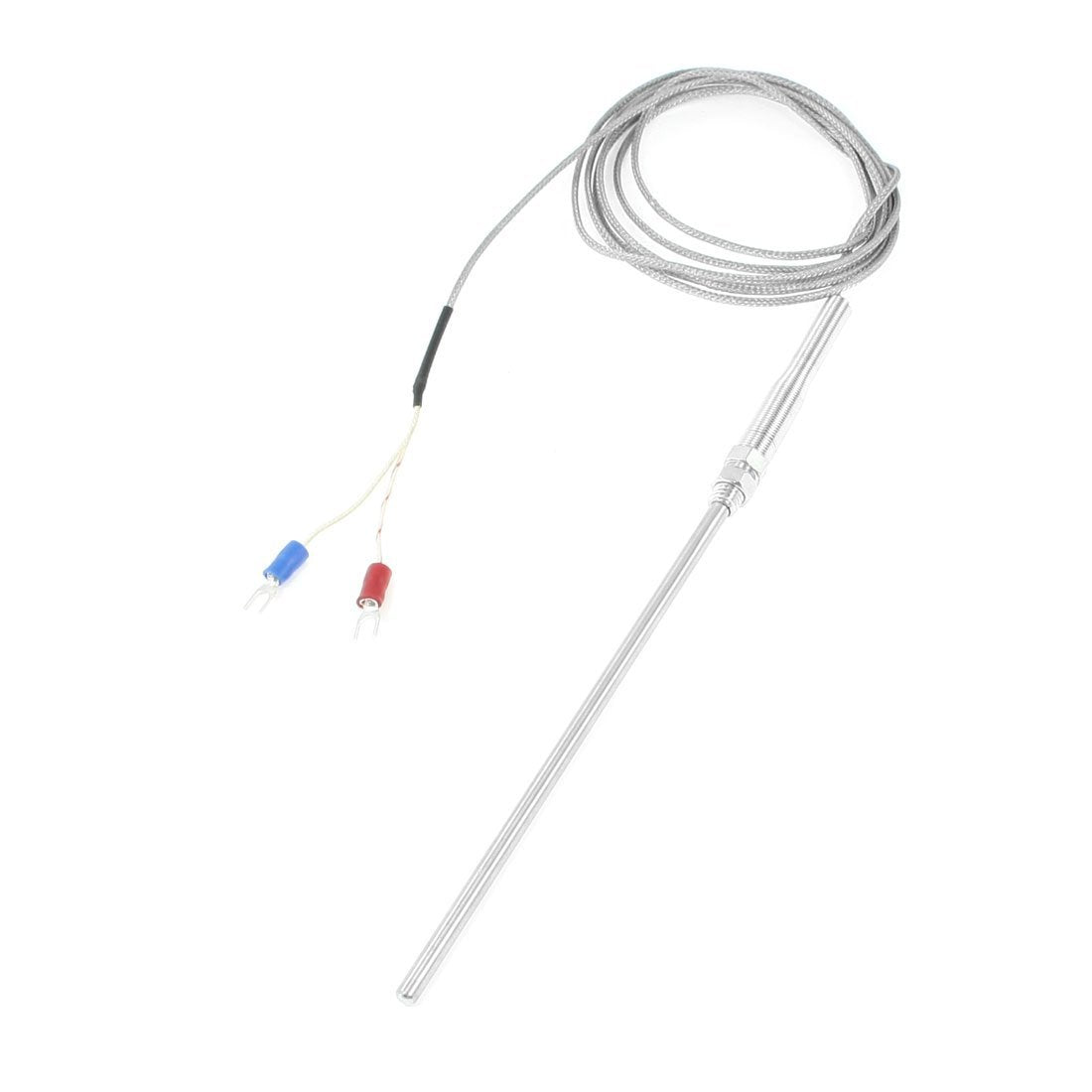 K Type 500C Degree Celsius Spring Load 15cm Long Probe Thermocouple Sensor 2M