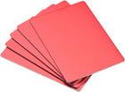 Blank Metal Business Card 66x45x1mm Anodized Aluminum Plate for DIY Laser Printing Red 5 Pcs