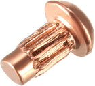 100Pcs 1/8" x 15/64" Round Head Copper Solid Rivets Fasteners