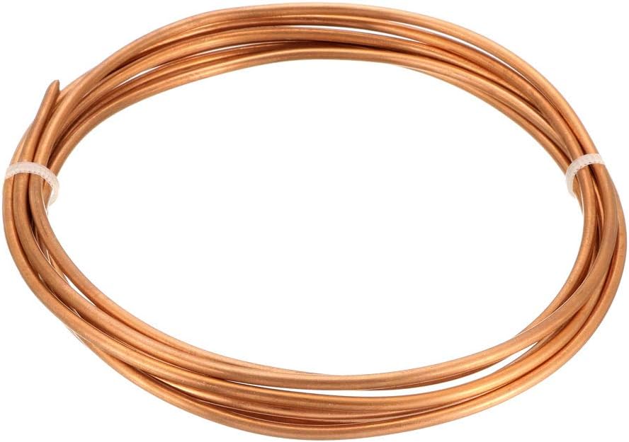 Refrigeration Tubing, 3/32" OD x 3/64" ID x 6.5 Ft Soft Coil Copper Tubing