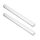 Acrylic Rod Square Shape PMMA Bar 0.6" x 0.6" x 10" Clear 2Pcs