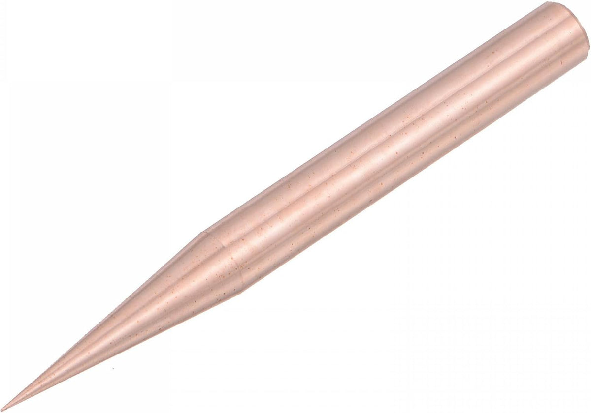 Red Copper Stick Electrodes, for Spark EDM Electrode Discharge, 5.9mm 15 Degree Tip 60mm Length