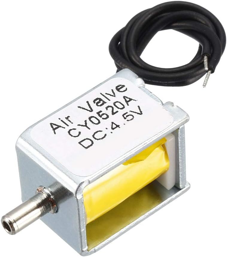 Miniature Solenoid Valve Normally Opened DC4.5V 80mA Air Solenoid Valve, 2pcs