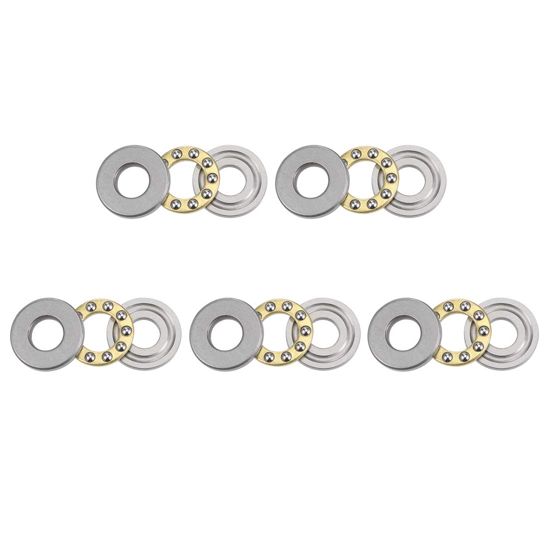 F8-19M Thrust Ball Bearings 8mm x 19mm x 7mm Chrome Steel Single Direction 5pcs