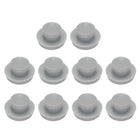 10pcs Hole Plug 1/4 Inch (5.6mm) Button Plugs Fit for 4-4.5mm Hole, Snap in Locking Hole Tube Plug Gel Tube Waterproof Plug Tube Plug, Grey