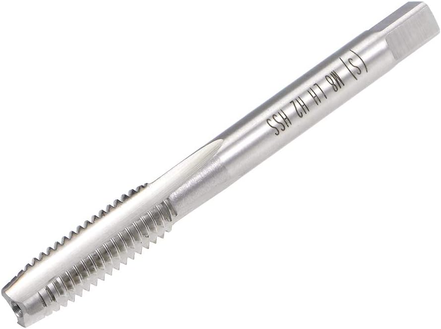Metric Machine Tap Left M8 Thread 1.25 Pitch H2 3 Flutes High Speed Steel