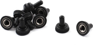 10pcs M6 Mounting Thread Hole 15mm Depth Black Rubber Waterproof Toggle Switch Cover Boot