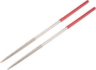 2pcs Round Diamond Needles File 3mm x 140mm 150 Grit for Metal Glass Wood Stone Grinding Polishing Engraving