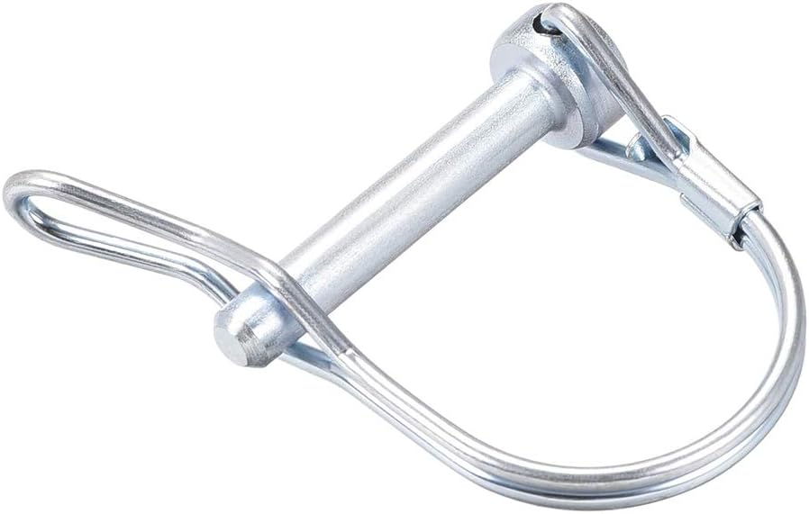 Shaft Locking Pin w Ear - 6mm x 35mm Coupler Pin for Farm Trailers Wagons Lawn Garden in Arch Round