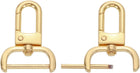2Pcs Snap Hook Swivel Clasp, 25mm(1 Inch) Detachable D-Rings Lobster Clasps, Bag Strap Replacement for Purse Handbags Keychain, Light Gold