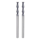2pcs 6mm Dia 6mm Shank Square Nose End Mill 2 Flutes HRC45 Carbide AlTiN Coated CNC Router Bits Cutter Tools for End Milling CNC Machining