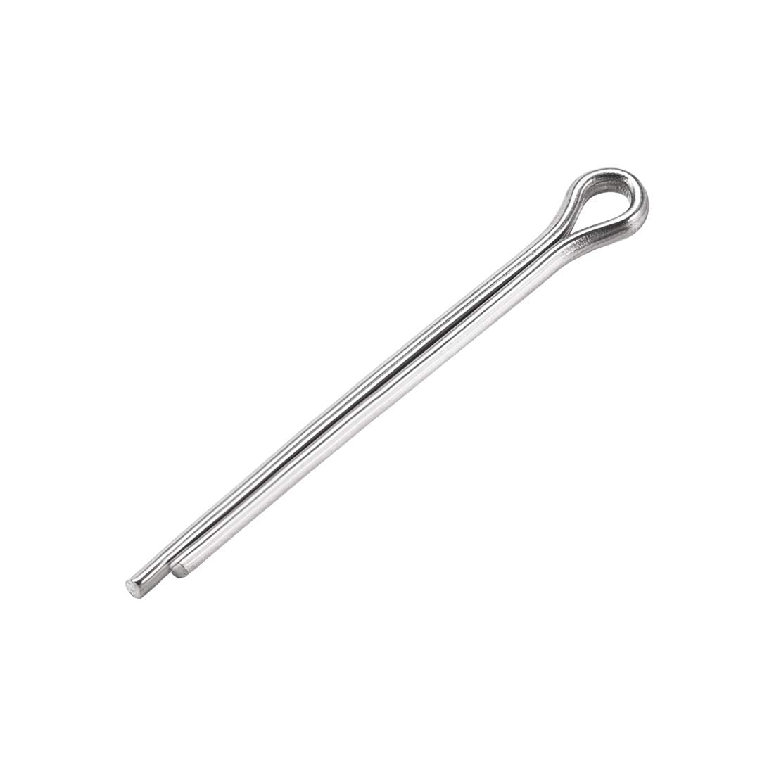 Split Cotter Pin - 2mm x 25mm 304 Stainless Steel 2-Prongs Silver Tone Fastener Clip Key 30Pcs