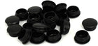 15mm Dia Plastic Thread Design Screw Cap Covers Hole Lids Black 20pcs