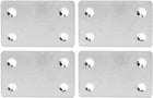4pcs Straight Bracket Stainless Steel 60x38mm Flat Brace Fastener Brackets Corner Protector Support with Screws for Wall Furniture