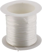 LinkMejor Elastic Bracelet String Cord, 1mm Stretchy Bead Cord Stringing Elastic Stretch Line for Bracelets, DIY, Jewelry Making, Beading and Sewing, White