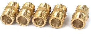 G1/4 to G1/4 Pipe Fitting Male Brass Hex Coupler 5pcs