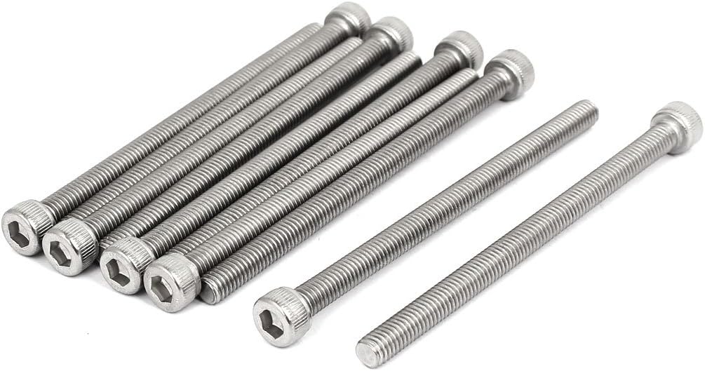 M6 x 90mm Thread 304 Stainless Steel Hex Socket Head Cap Screw Bolt DIN912 10pcs