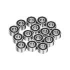 15pcs MR52-2RS Miniature Deep Groove Ball Bearings 2x5x2.5mm Double Sealed Bearings (Black) for Electric Motor, Home Appliances, Machinery, (ABEC 3)