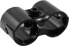 29mm Hole Dia Double Port Pipe Clamp Clip Lean Tube Connector